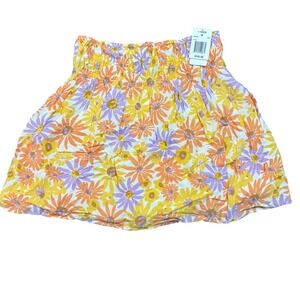 L*Space Jax Skirt Floral Smocked Waist Mini Beach Cover Up Size Medium NWT‎